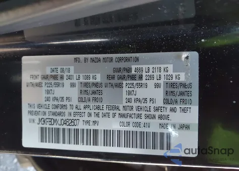 2018 Mazda Cx-5 Grand Touring z USA, uszkodzony, nr VIN JM3KFBDMXJ0462607